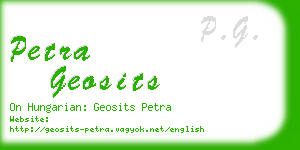 petra geosits business card